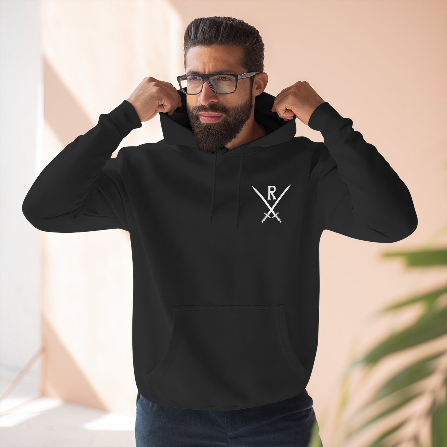 RIINK Emblem White Printed Hoodie